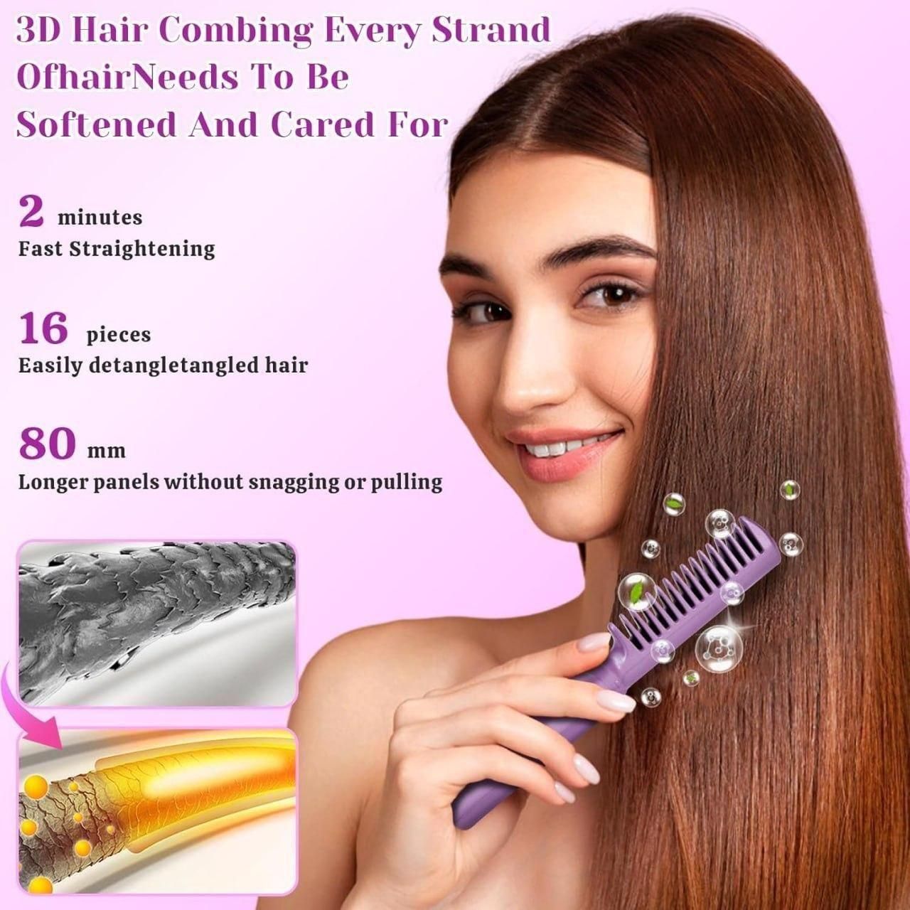2-in-1 Rechargeable Mini Hair Straightener & Hot Comb – Your Pocket Salon