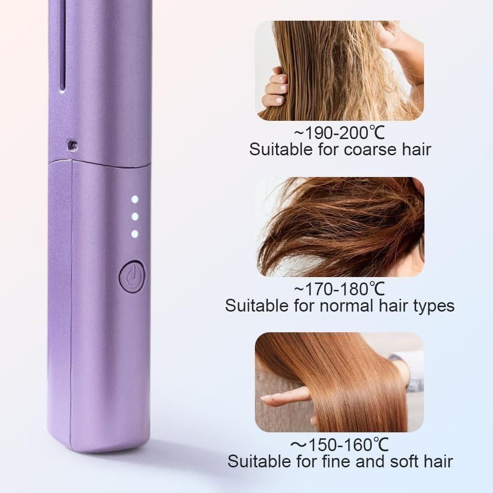 2-in-1 Rechargeable Mini Hair Straightener & Hot Comb – Your Pocket Salon