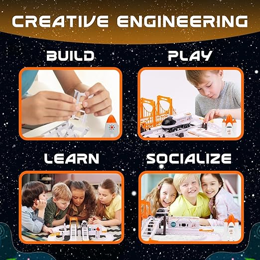 Astronaut Spaceship Track Set | Creative Space Toy for Kids - UrbanMyst