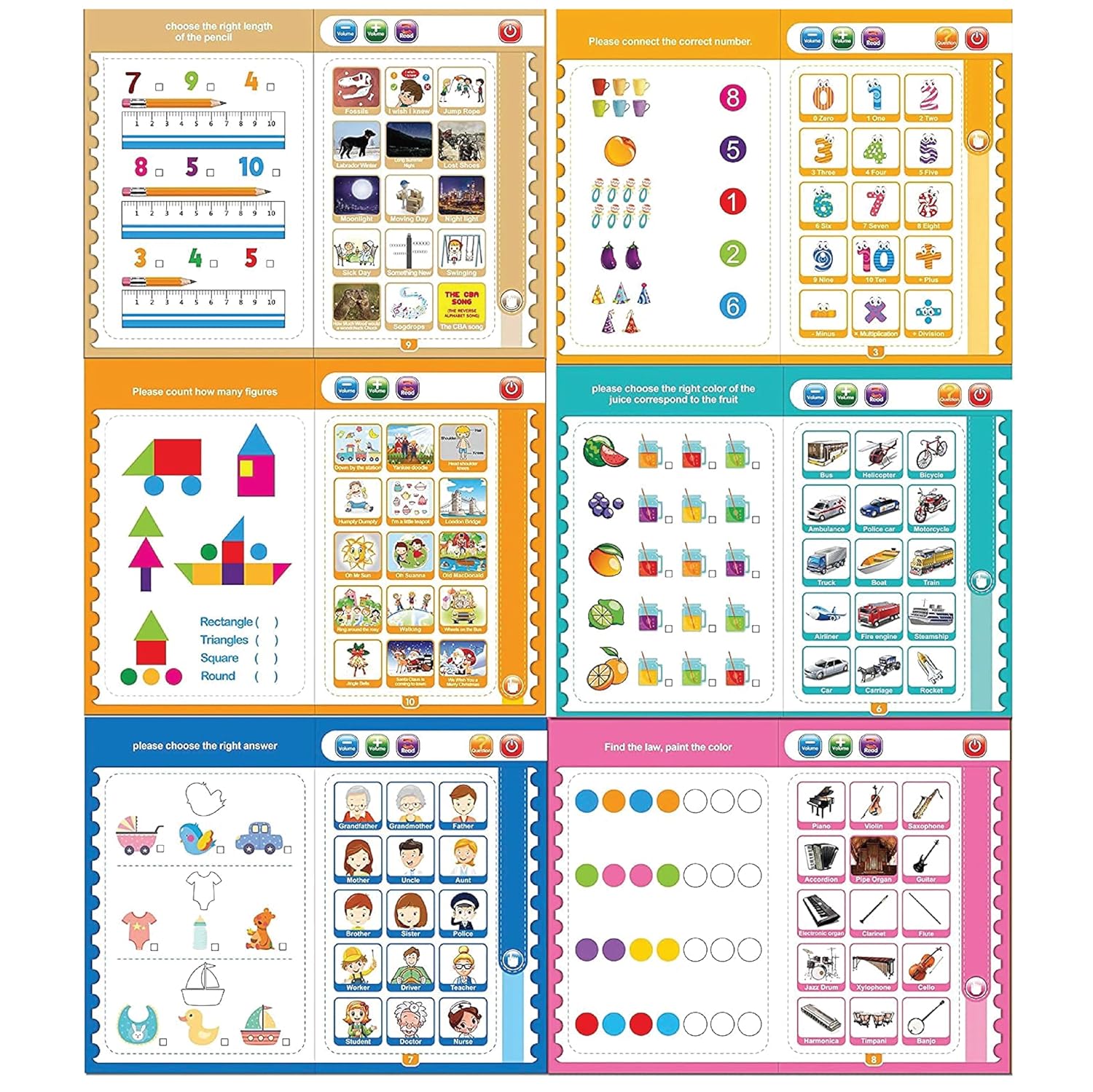 Smart Phonetic Learning E-Book with Sound | Interactive English Educational Sound Toy for Toddlers (Ages 2+)