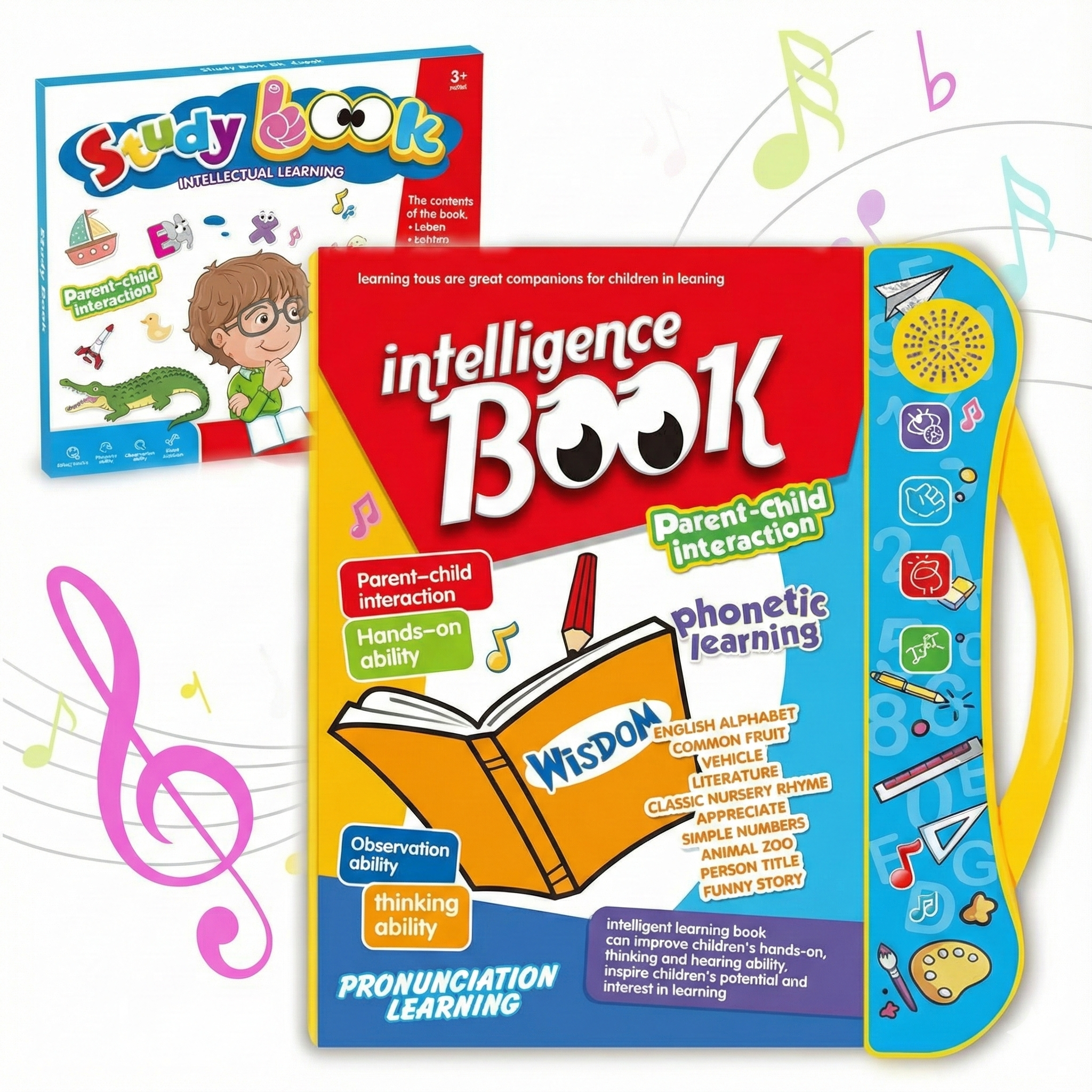 Smart Phonetic Learning E-Book with Sound | Interactive English Educational Sound Toy for Toddlers (Ages 2+)