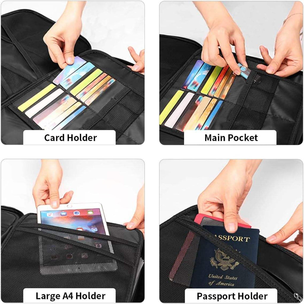 UrbanMyst SafeVault - A Waterproof Document Organizer Bag with Password Lock Safe for Your Degrees, Passports & Certificates