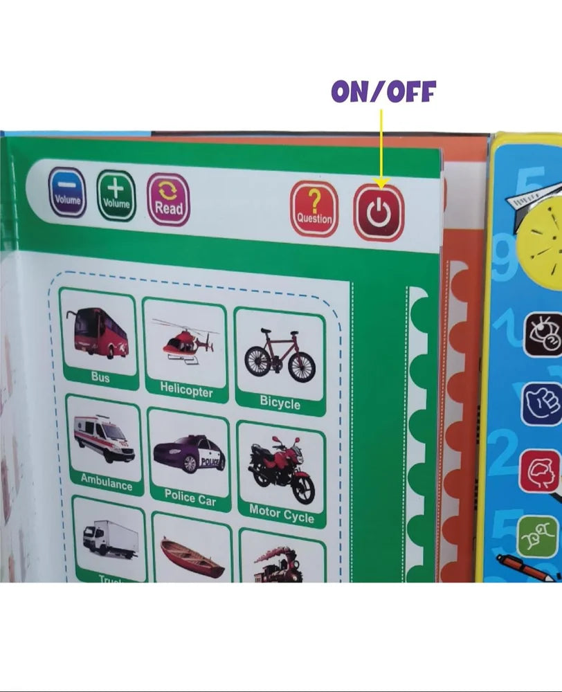 Smart Phonetic Learning E-Book with Sound | Interactive English Educational Sound Toy for Toddlers (Ages 2+)